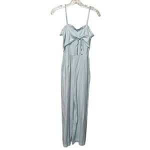Blue Rain Light Blue Jumpsuit Size Small, zipper back